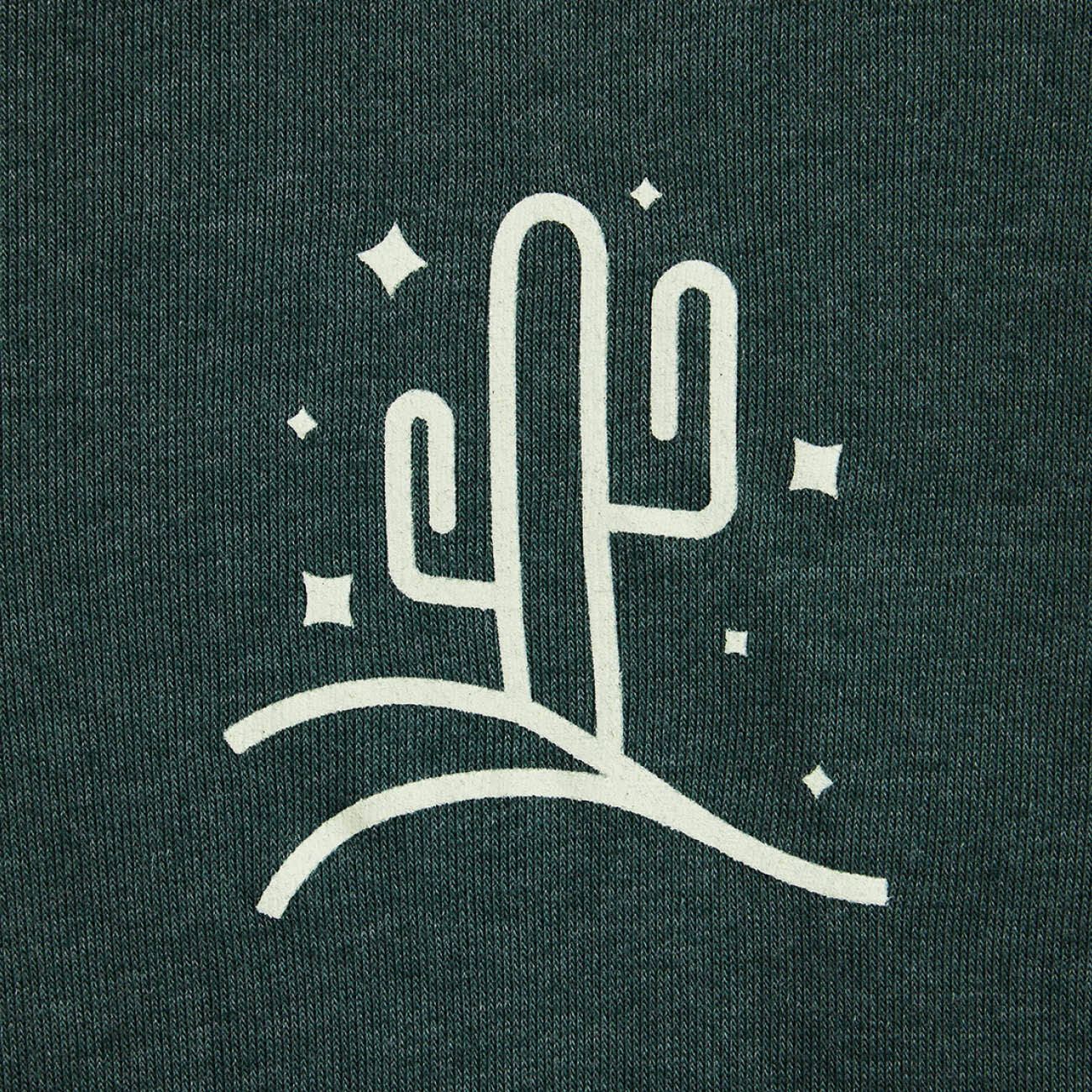 Cactus Chill Fleece Crewneck | Heather Forest