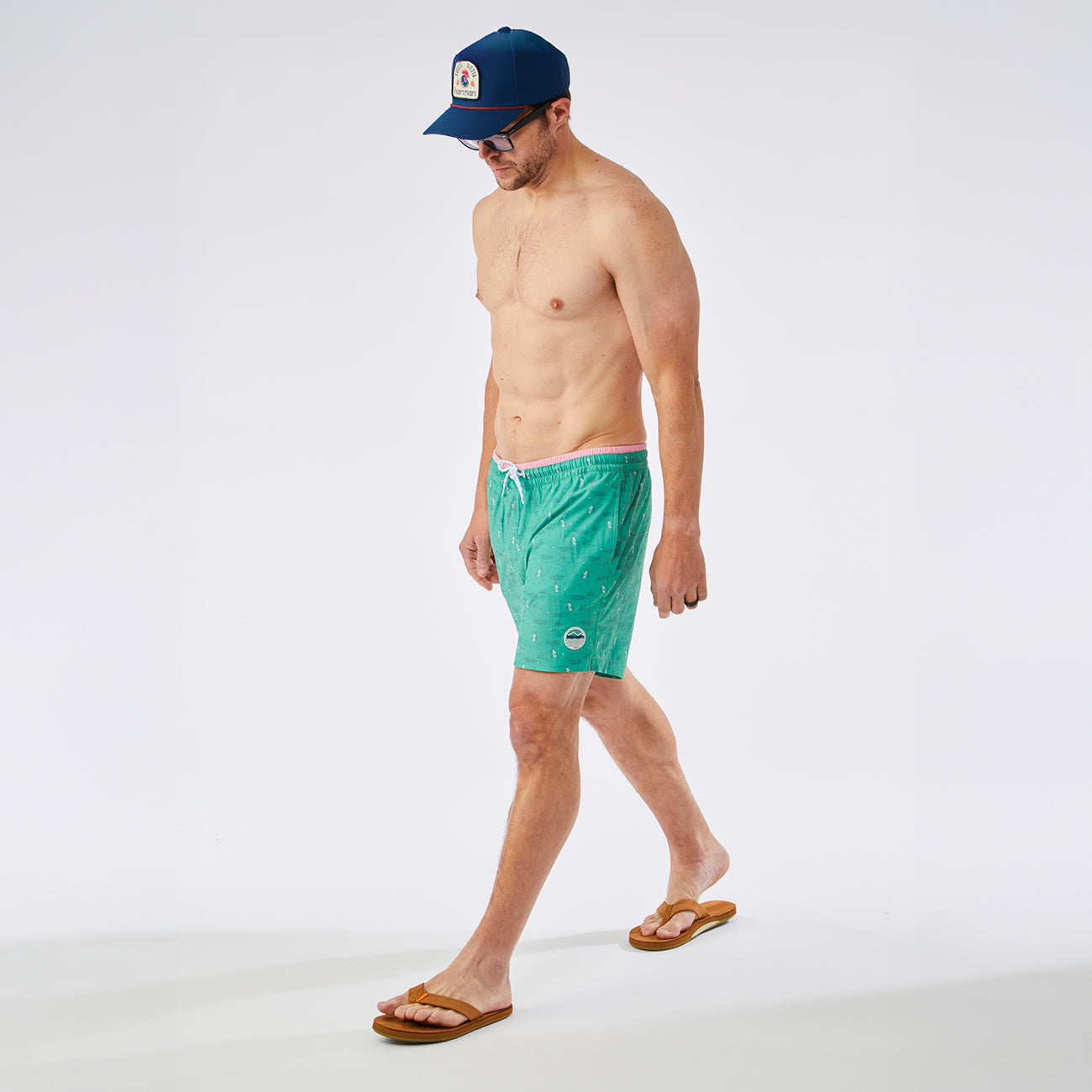 Beachside Birdie Swim Trunks | Golf Green