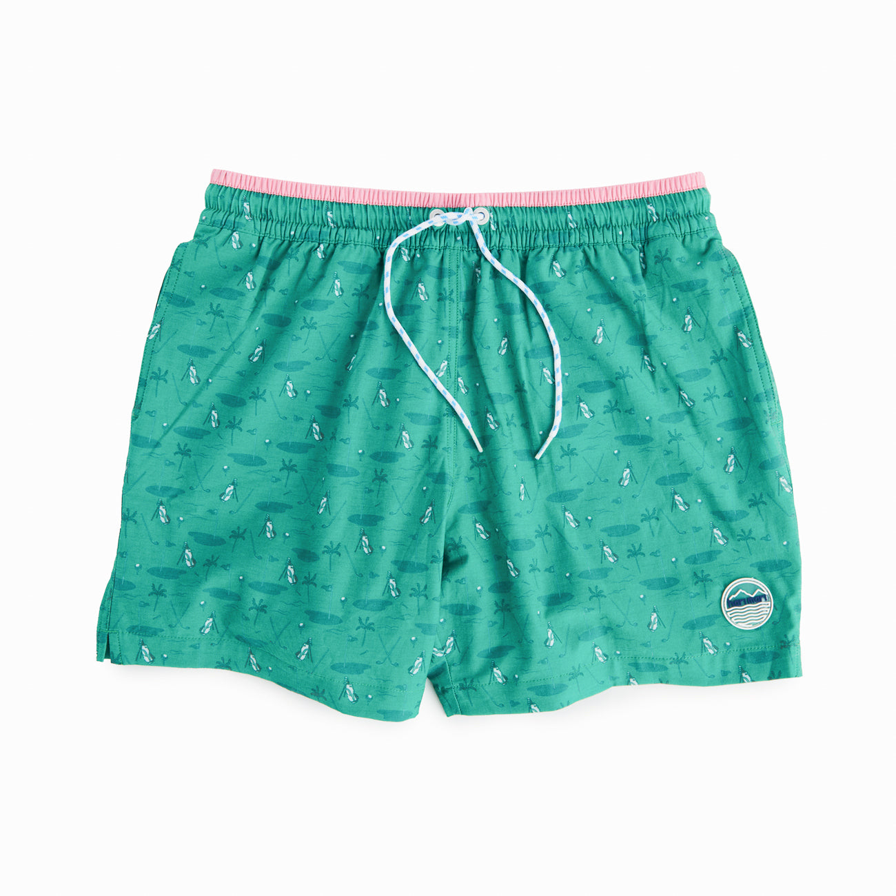Beachside Birdie Swim Trunks | Golf Green