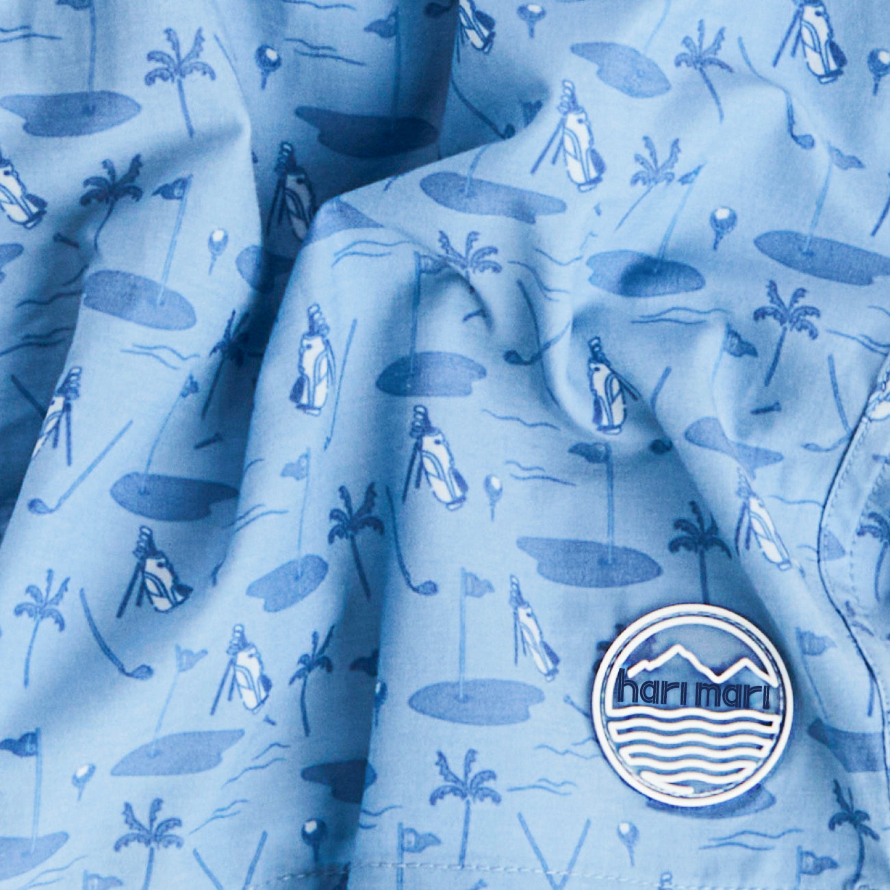 Beachside Birdie Swim Trunks | Light Blue