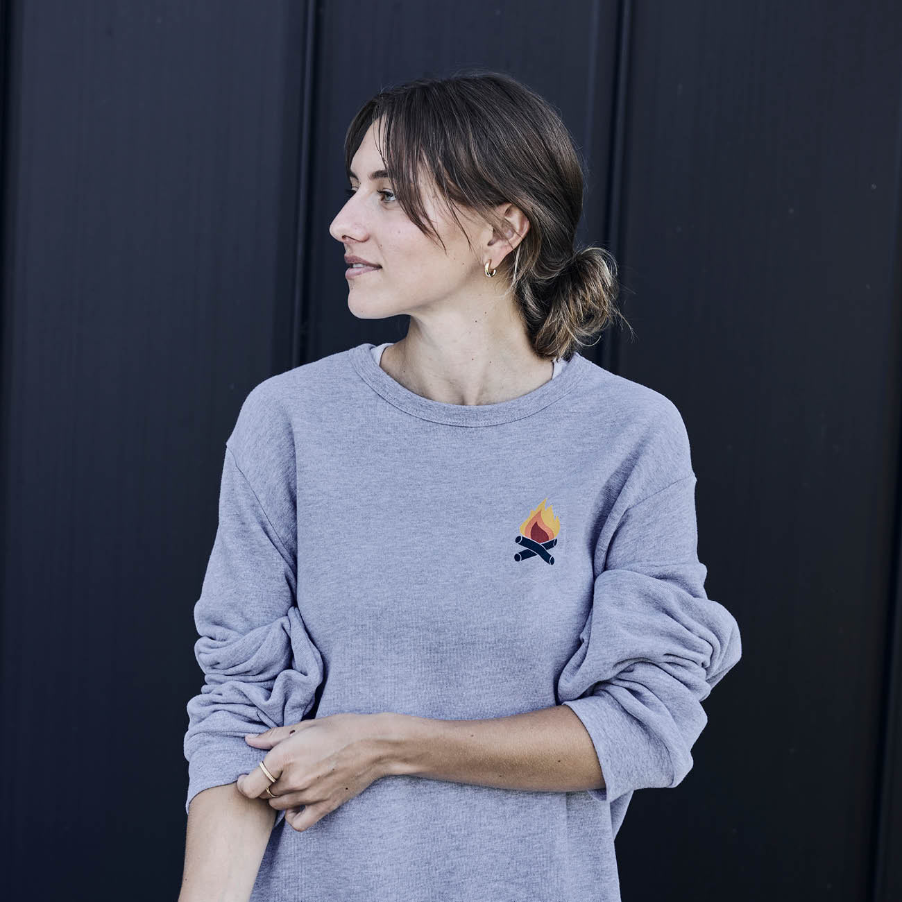 Campfire Fleece Crewneck | Heather Gray