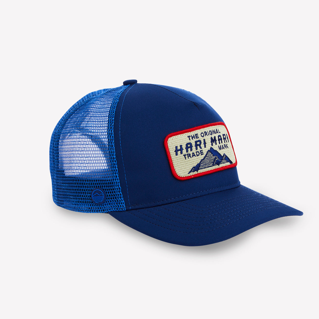 Hari Mari hat with logo patch - navy trucker hat