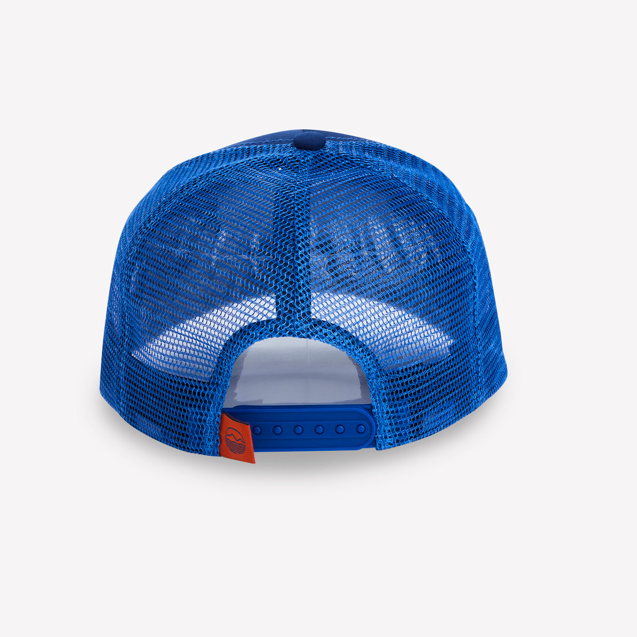 back of Hari Mari trucker hat showing adjustable snap back
