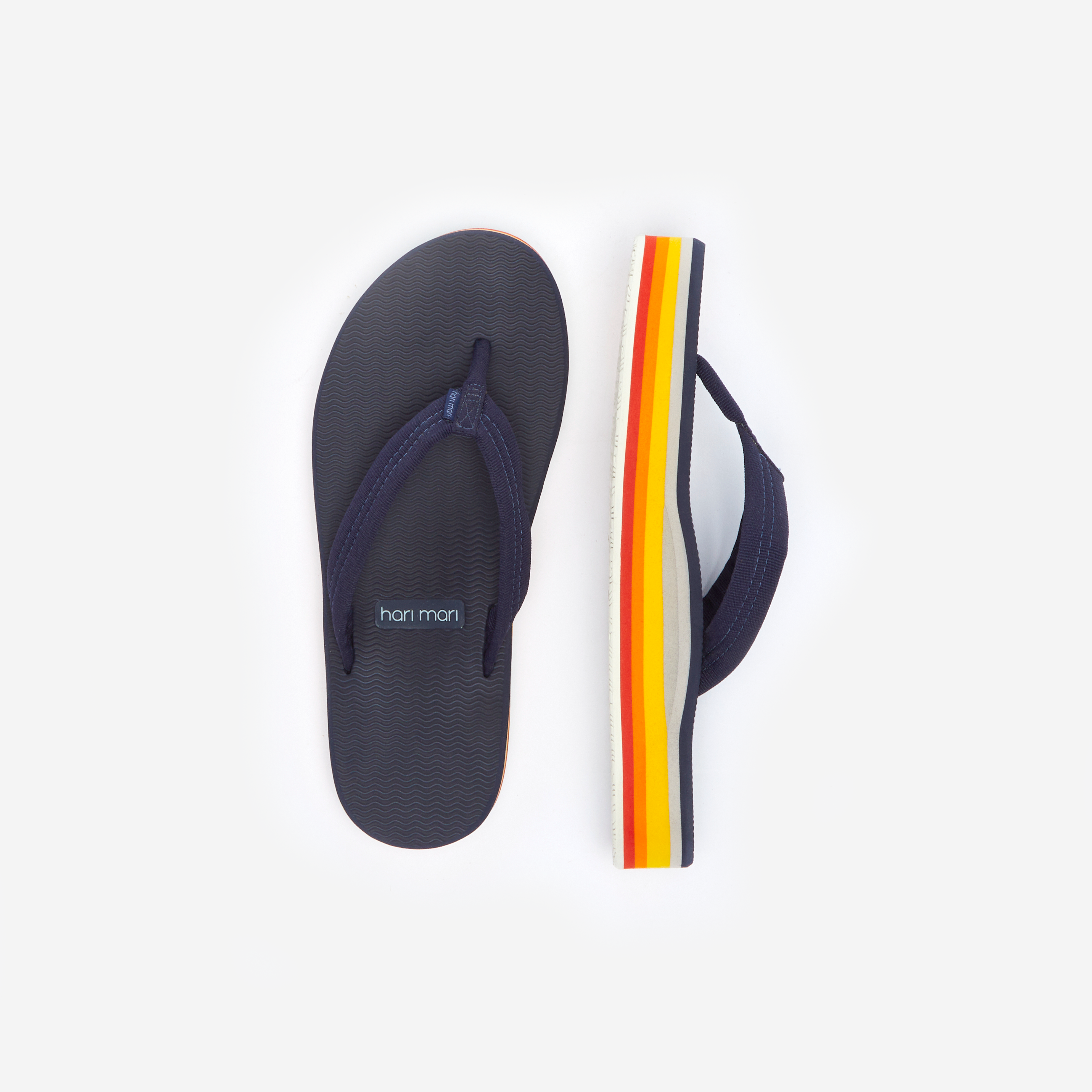 Sandals for women from Hari Mari - Dunes Sunset platform flip flops in Navy