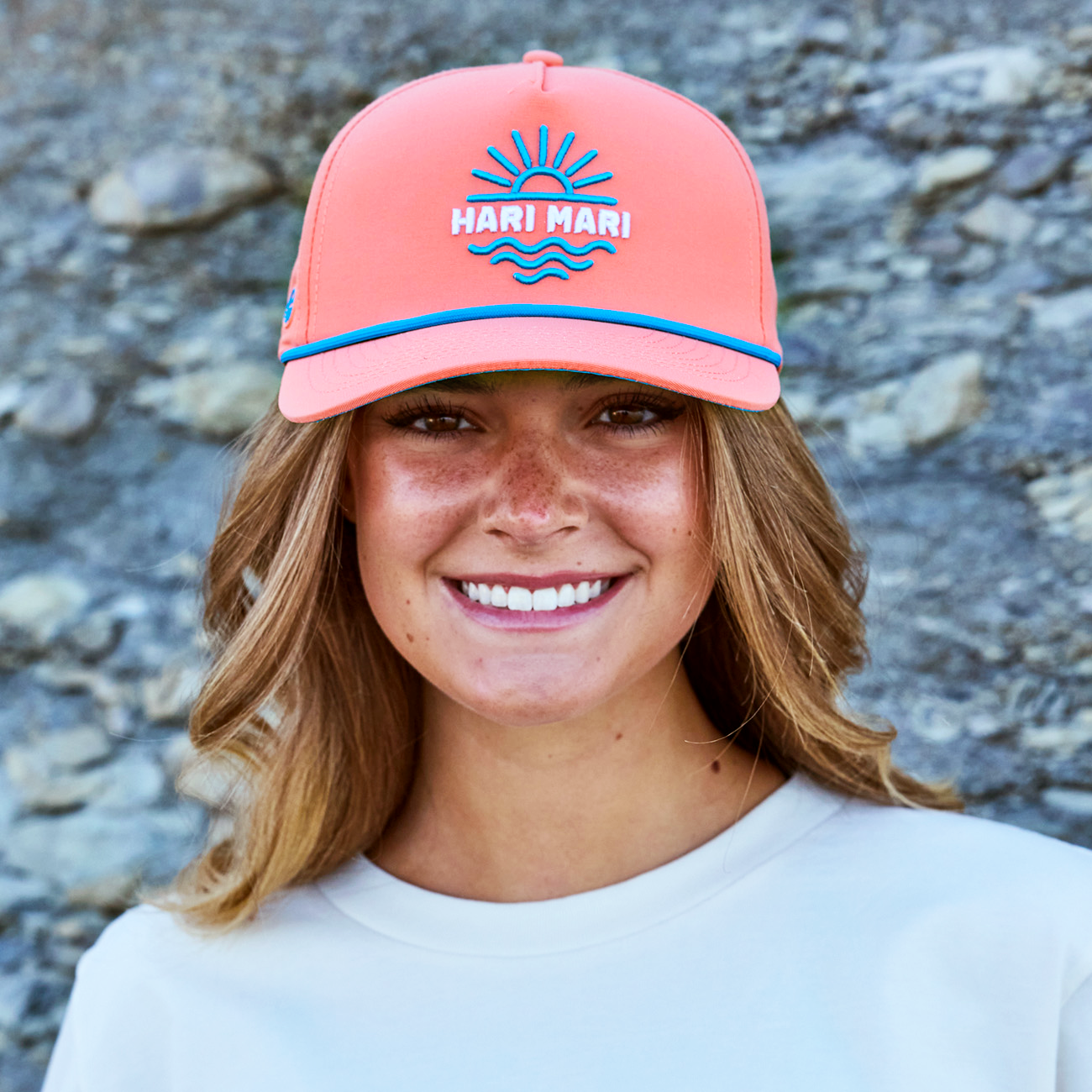 Sun Wave Hat | Coral/Blue
