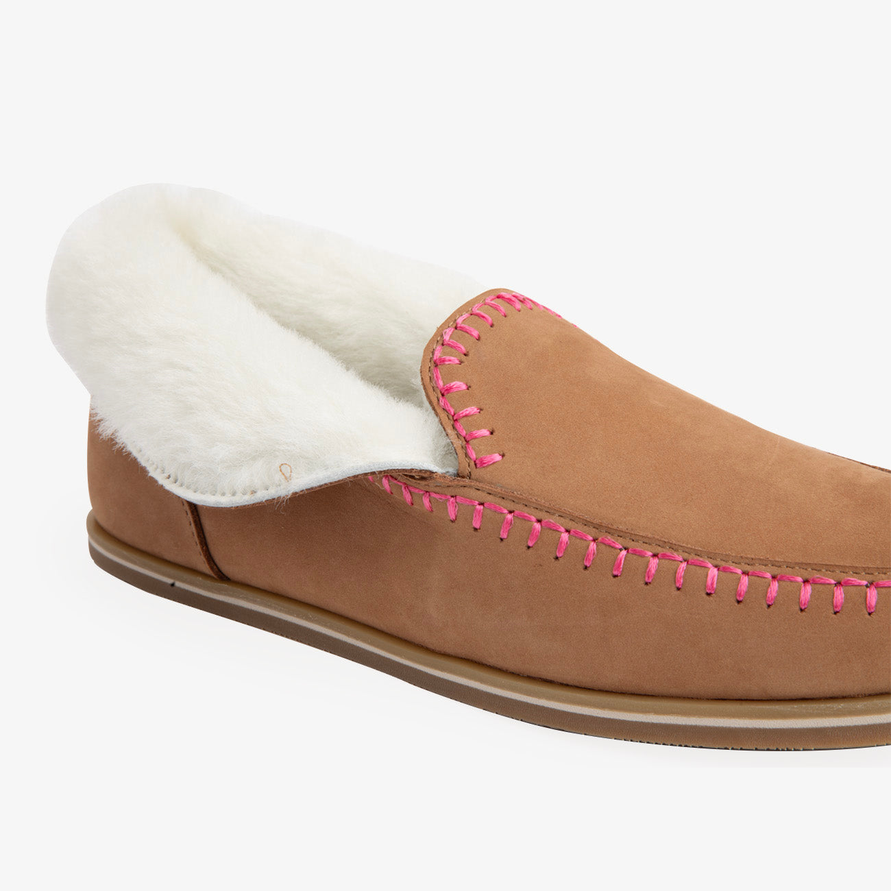 brown leather slipper for women