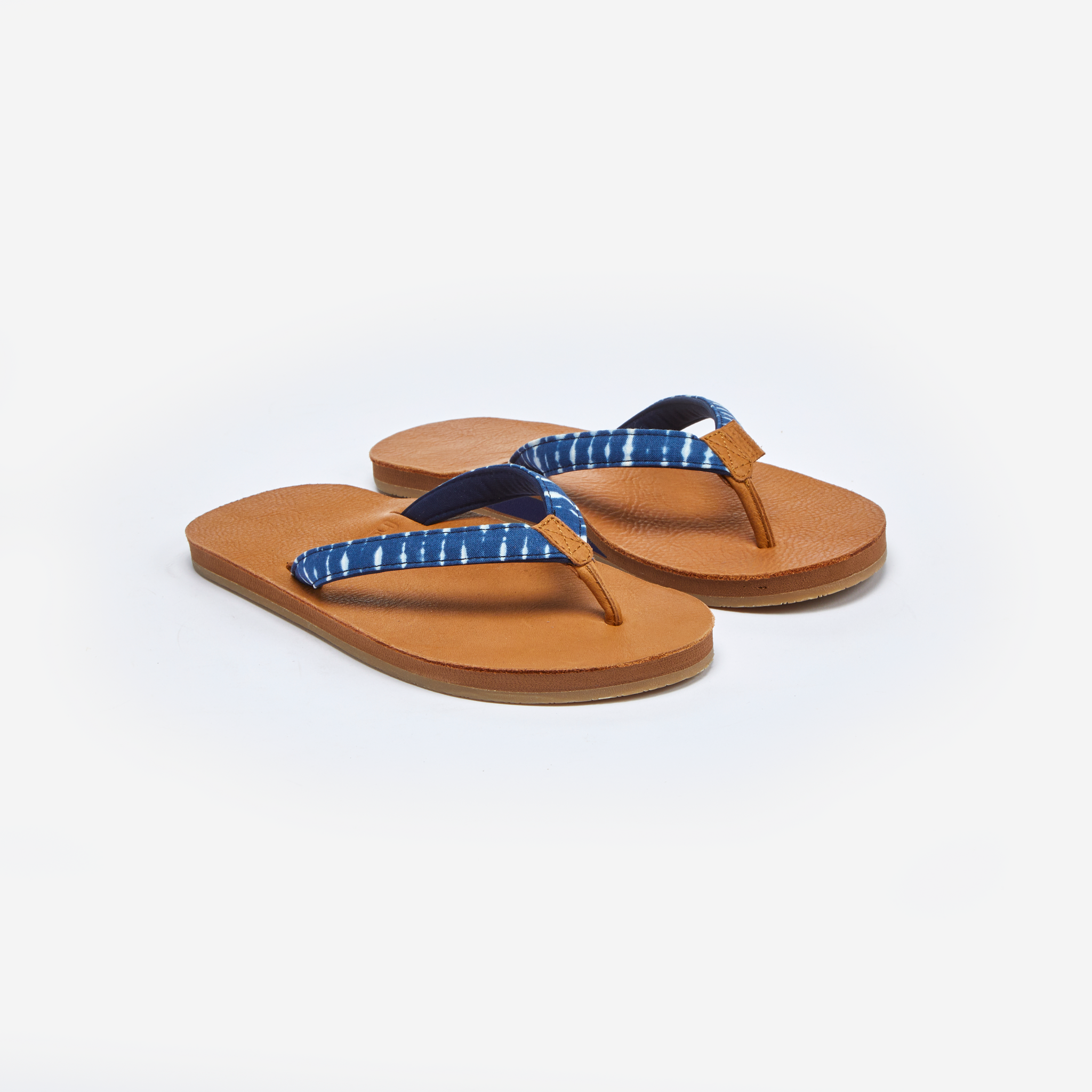 Women's Shibori Flip Flops - Indigo
