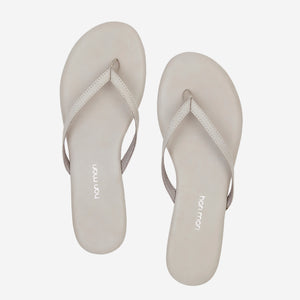 off white leather women's flip flop - Hari Mari sandal