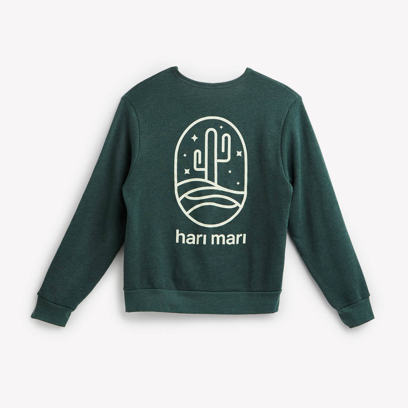 Cactus Chill Fleece Crewneck | Heather Forest