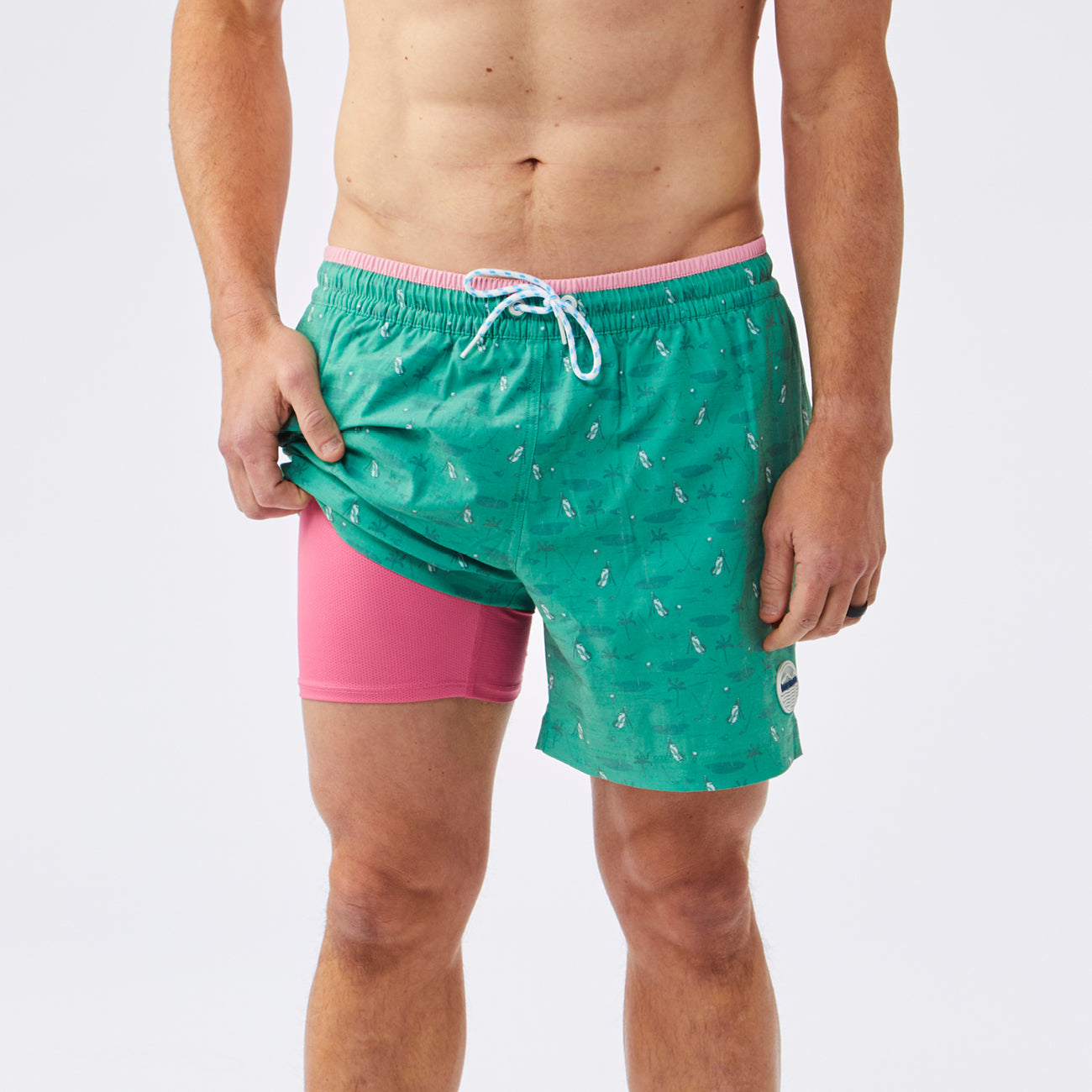 Beachside Birdie Swim Trunks | Golf Green