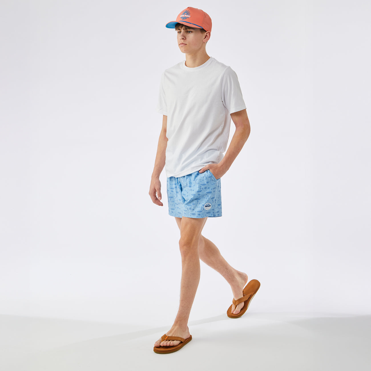 Beachside Birdie Swim Trunks | Light Blue
