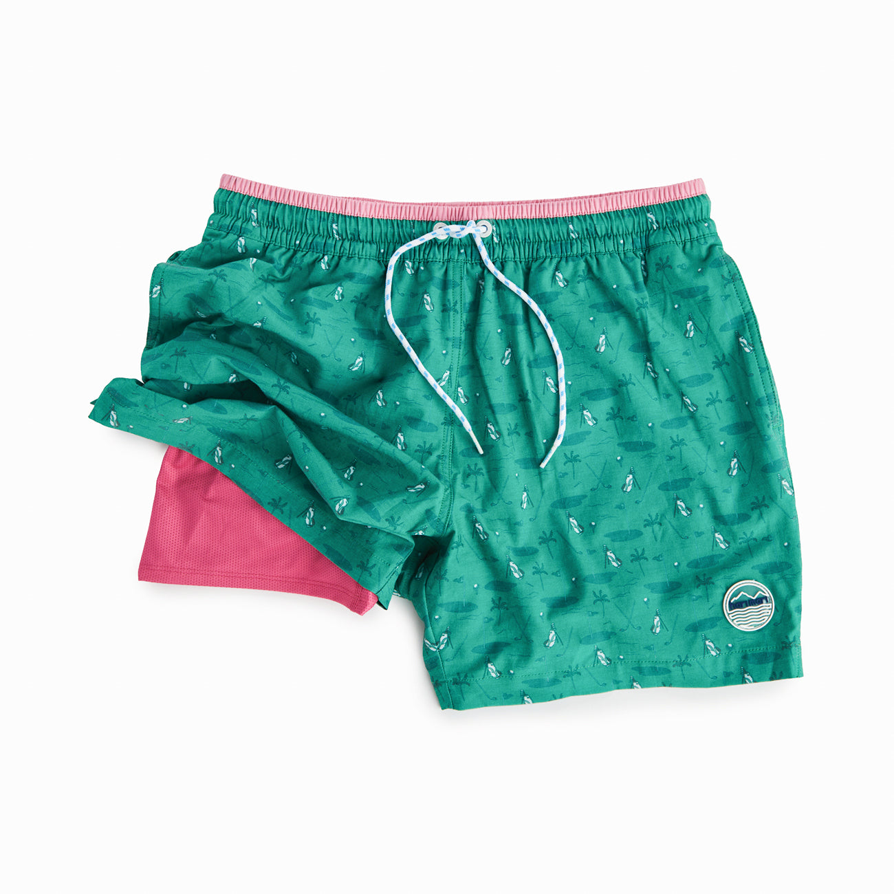 Beachside Birdie Swim Trunks | Golf Green