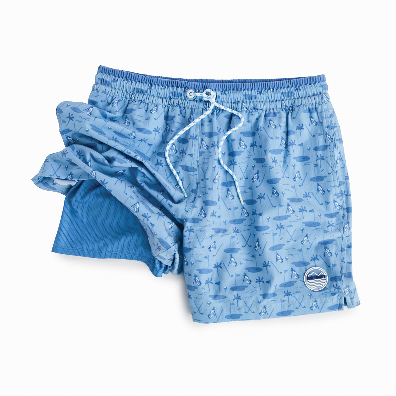 Beachside Birdie Swim Trunks | Light Blue