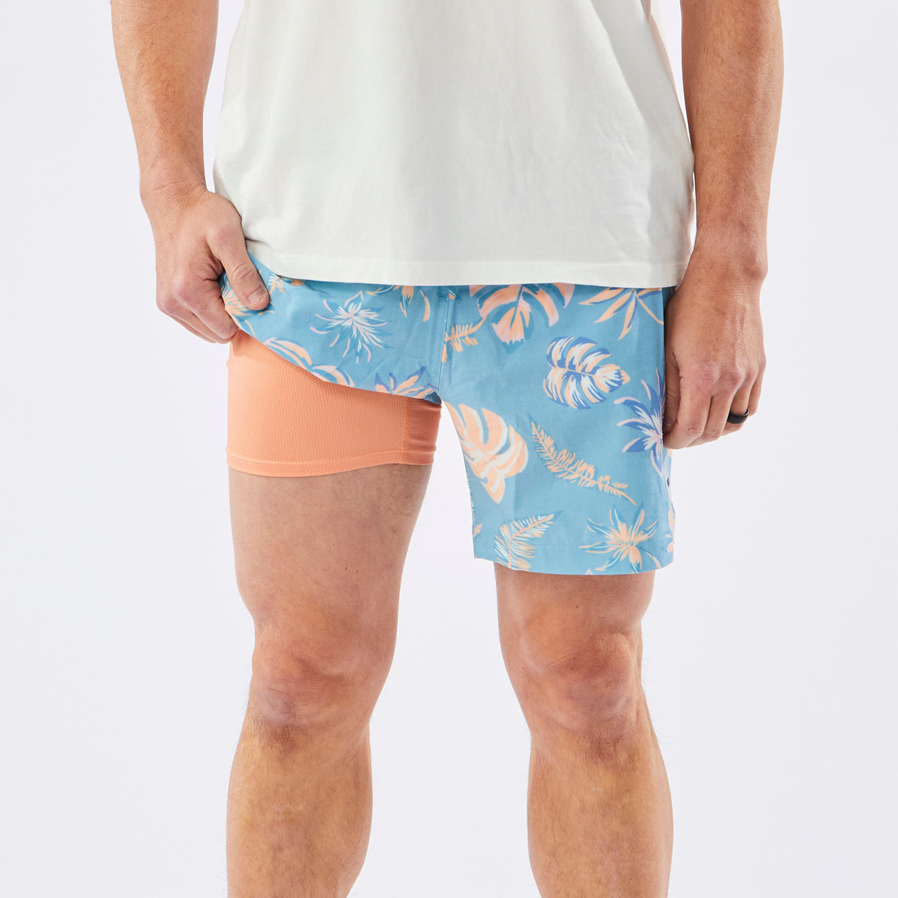 Cabana Bloom Swim Trunks | Teal