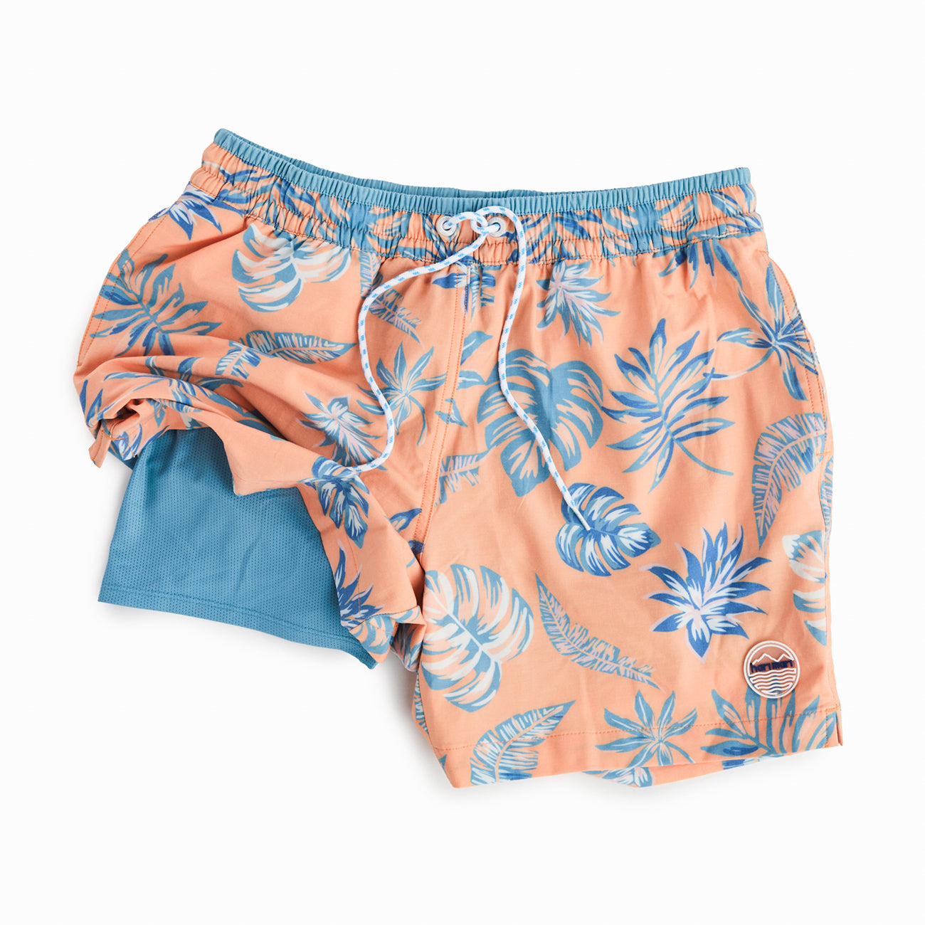 Cabana Bloom Swim Trunks | Coral