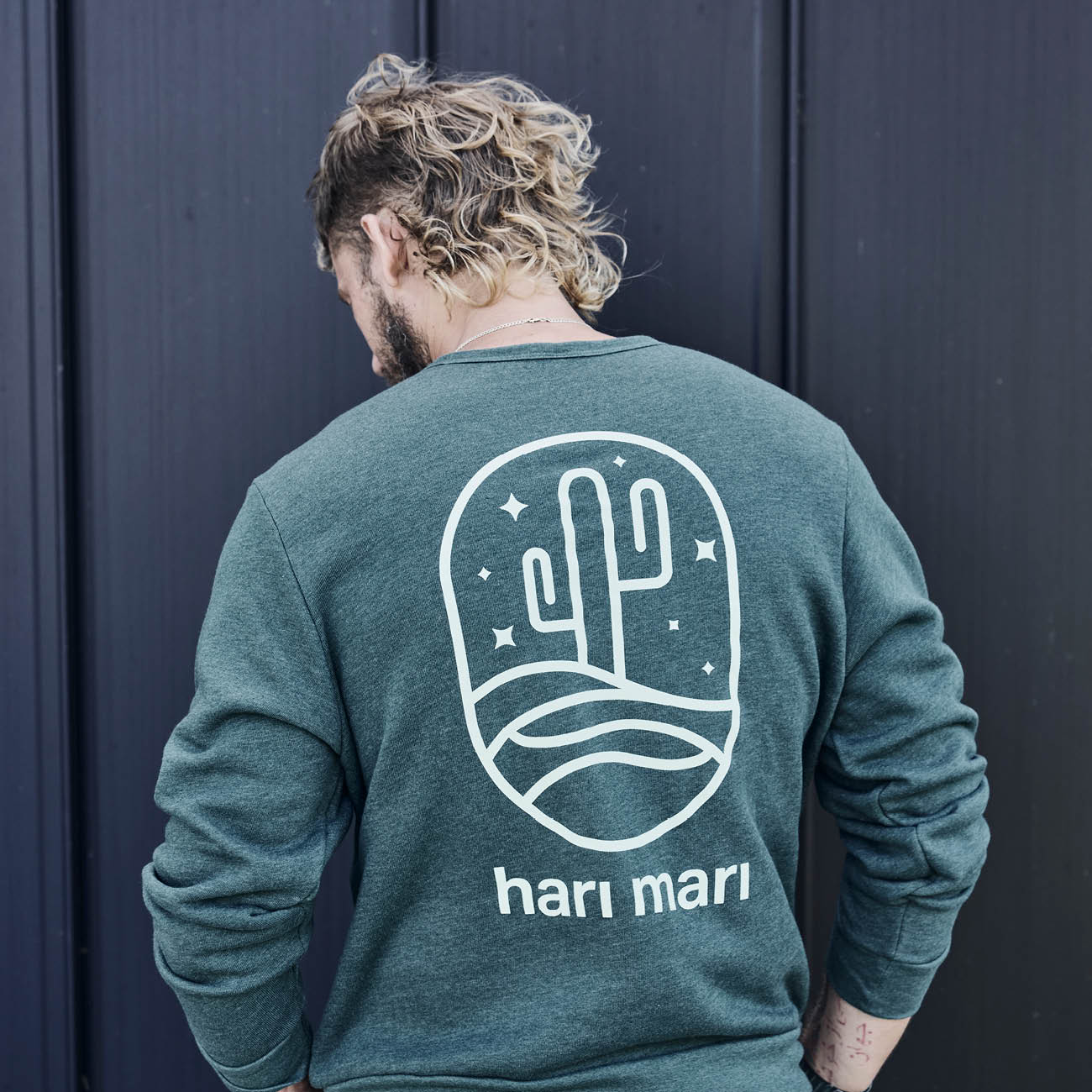 Cactus Chill Fleece Crewneck | Heather Forest