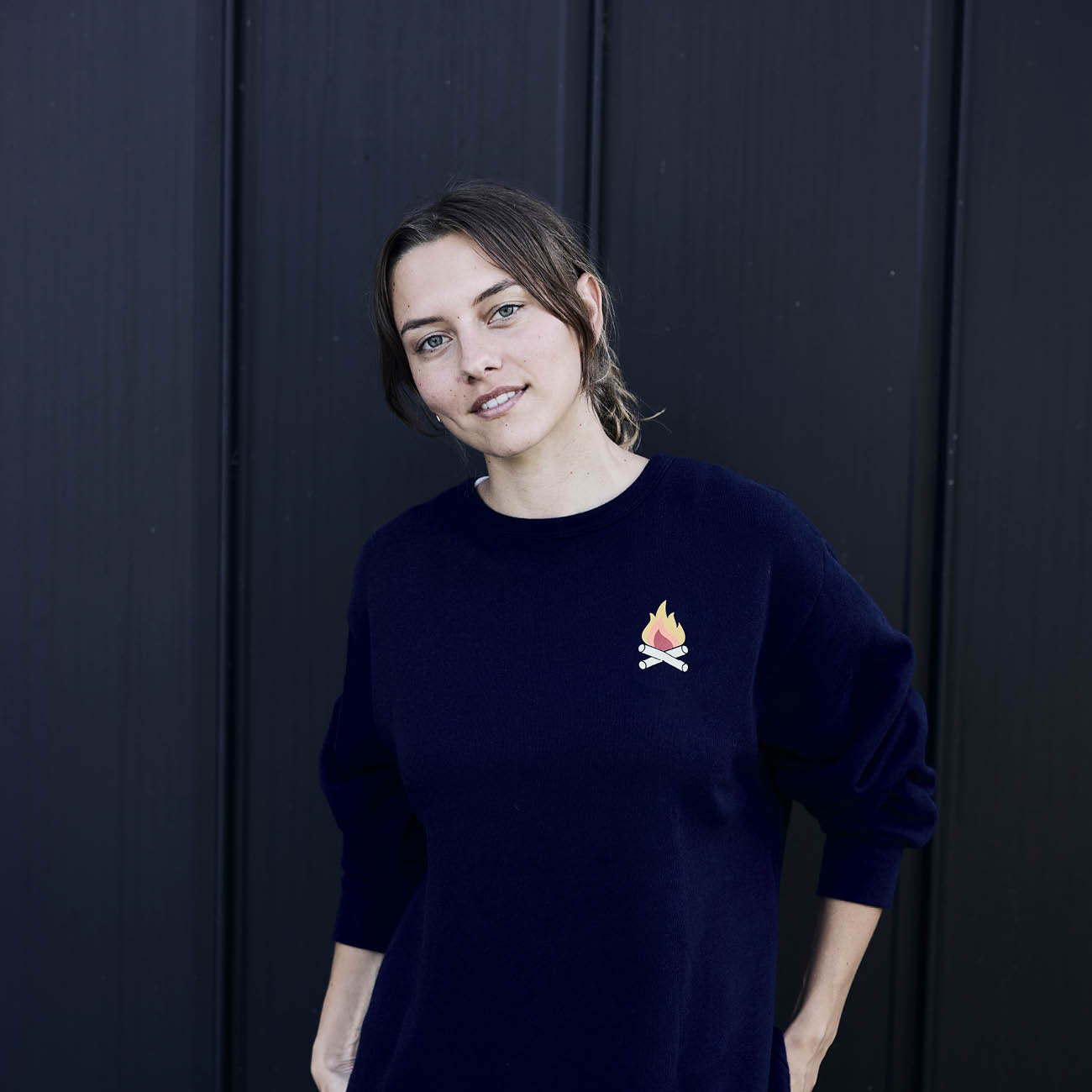 Campfire Fleece Crewneck | Navy