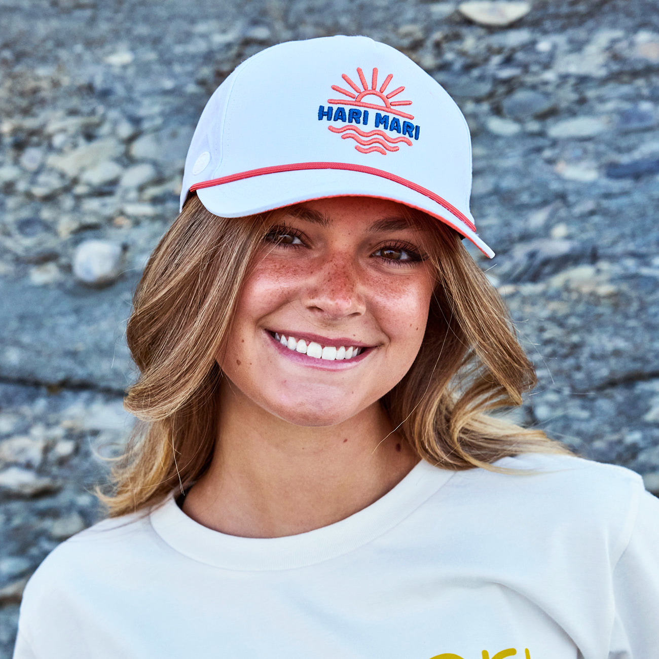 Sun Wave Hat | White/Coral