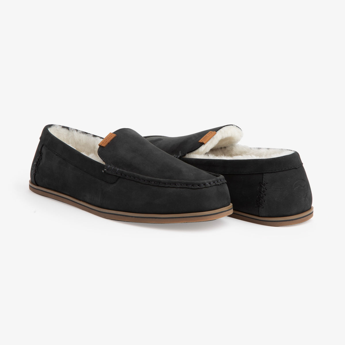black mens slippers for cold weather