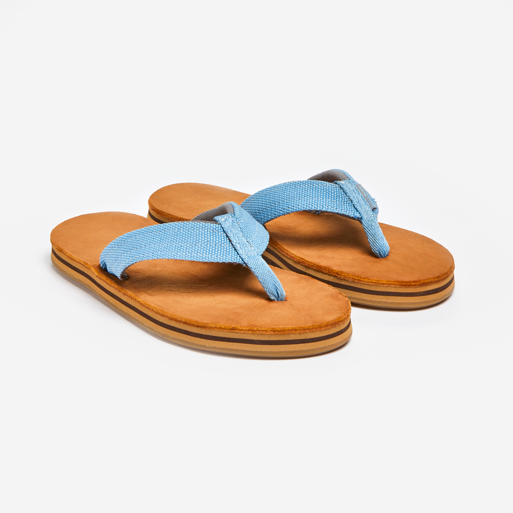 dad sandals skye blue 3 rows lambskin mules