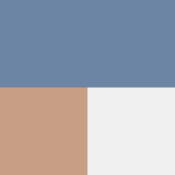 color swatch dusty blue, sand and white 