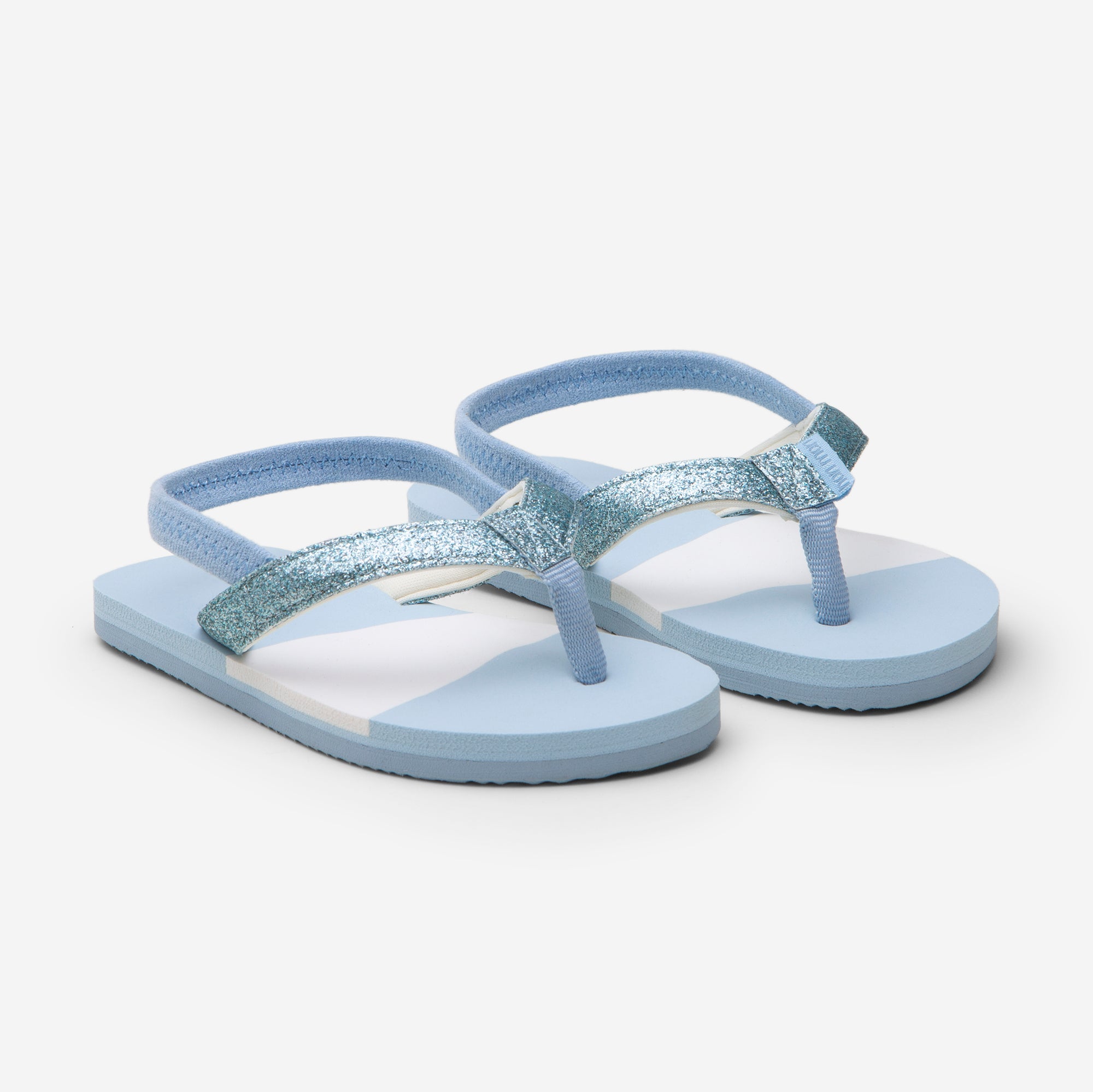 Glitter strap flip flops top