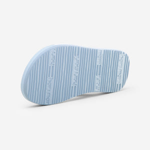 Hari Mari Kids Meadows Asana Glitter in Light Blue bottom of shoe rubber outsole on white background