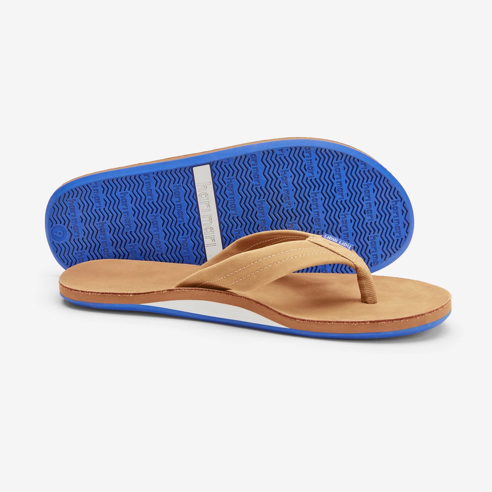 Men's Fields Flip Flops - Tan / Blue – Hari Mari