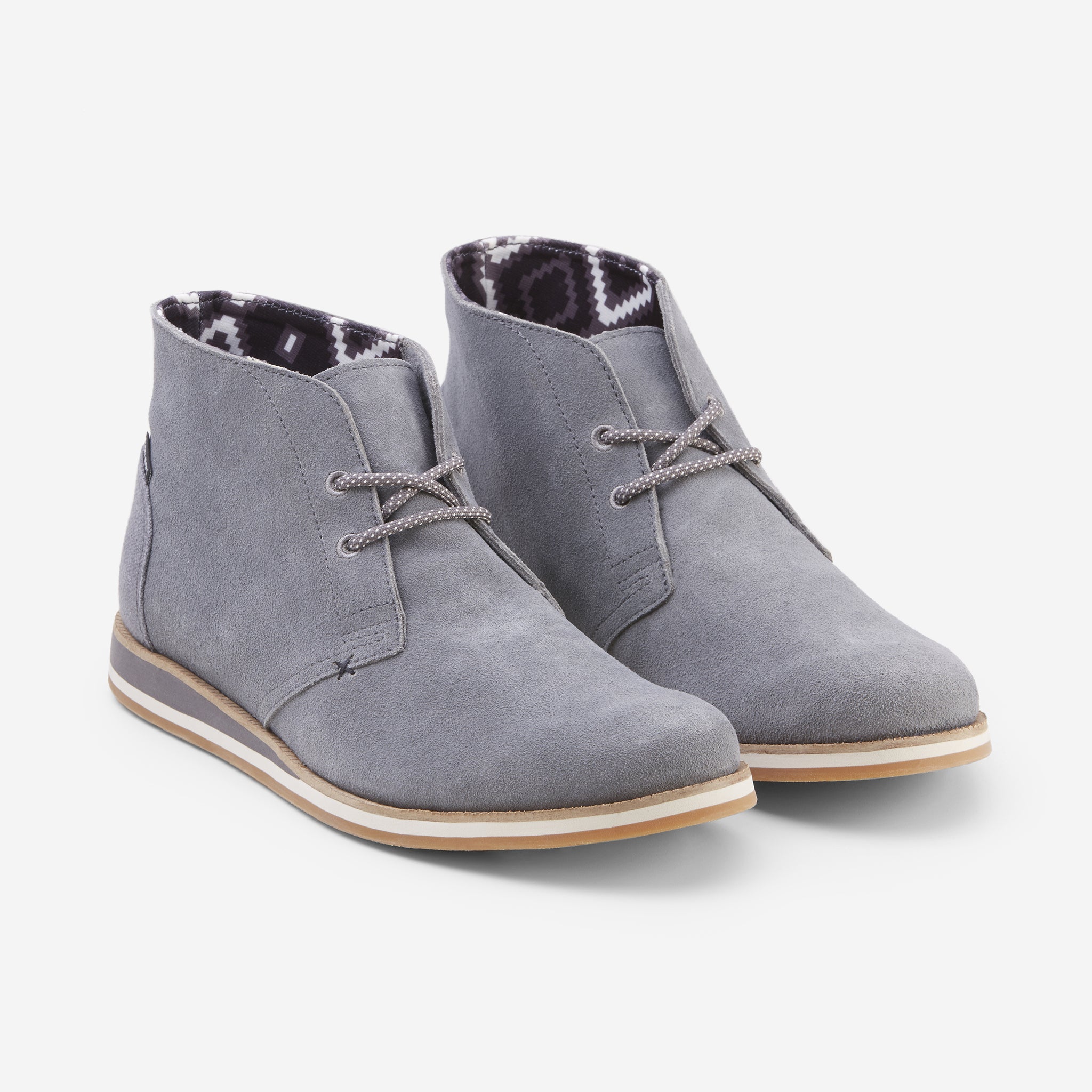 Adobe Desert Boot-Mens-Charcoal-Front View 
