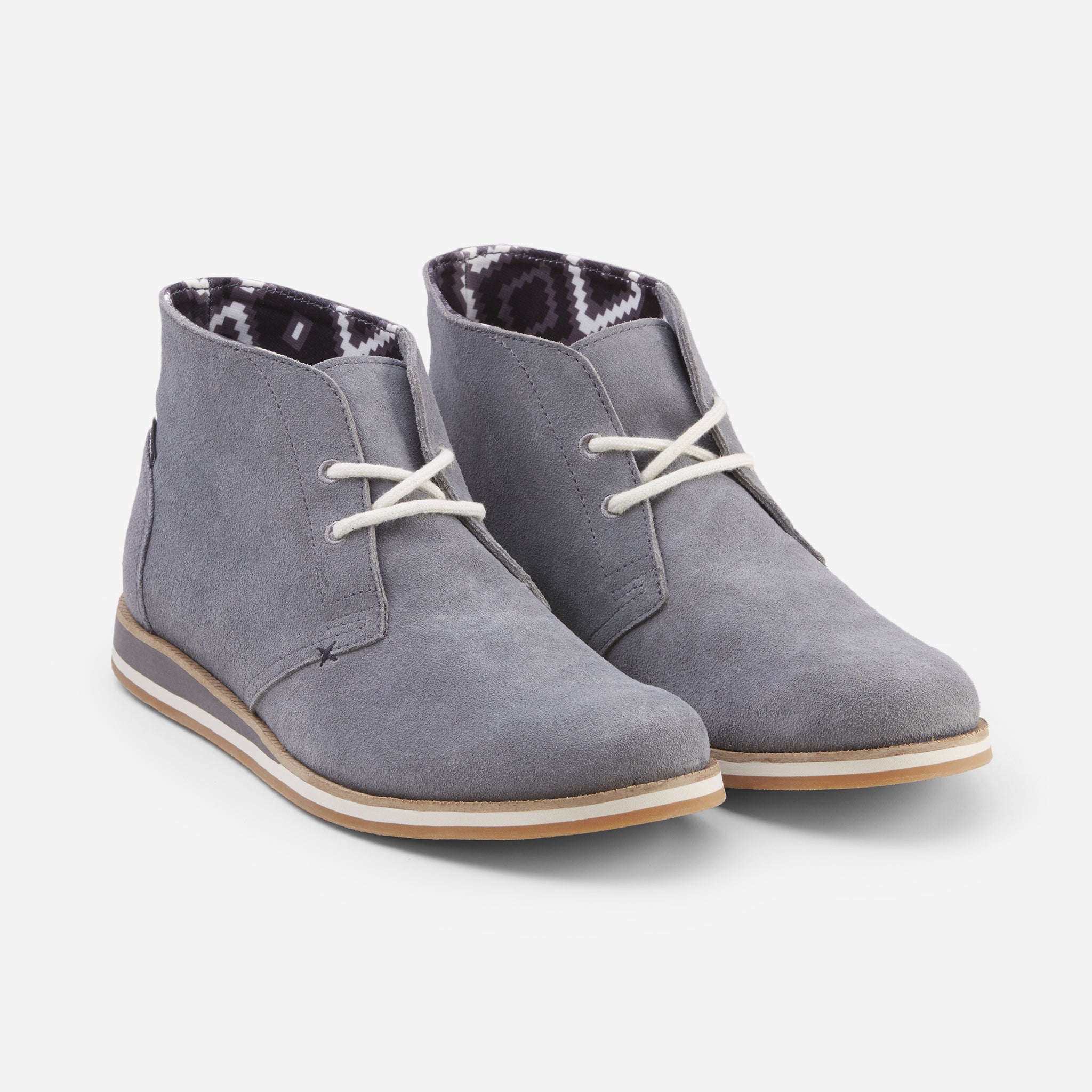 Adobe Desert Boot-Mens-Charcoal-Front View 