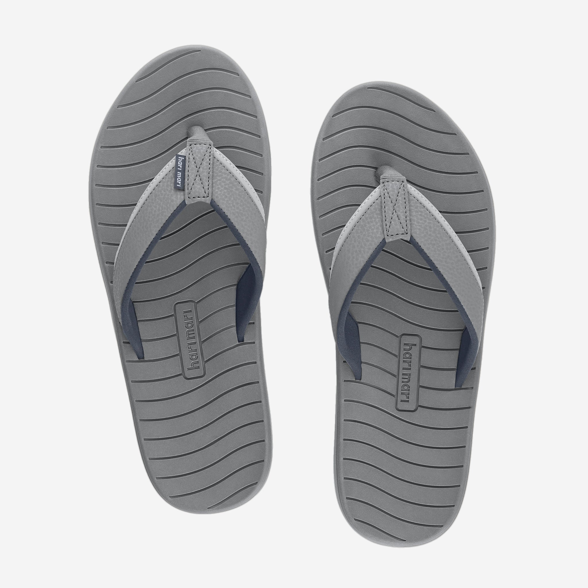 gray rubber flip flops to wear to the pool or beach from Hari Mari