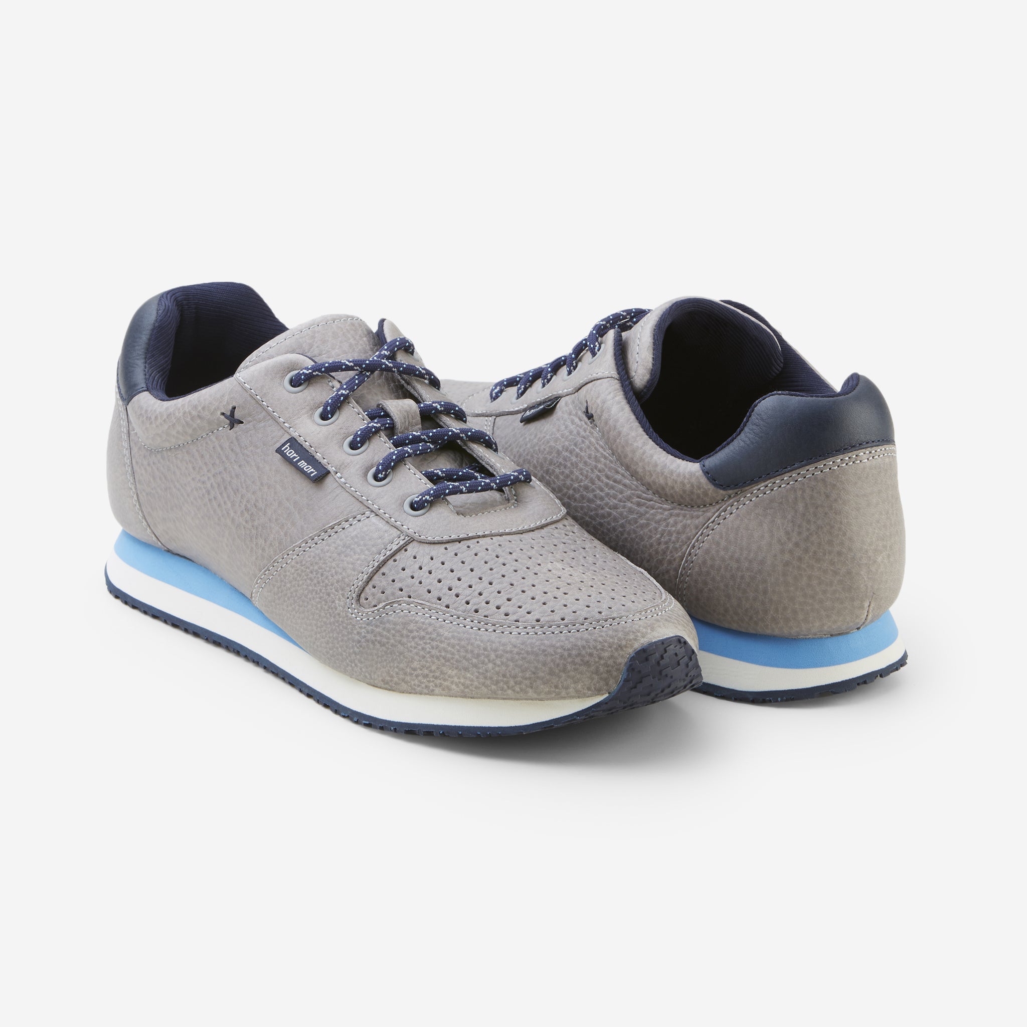 Dos Santos LX Retro Runner-Mens-Granite-Front and Back View 