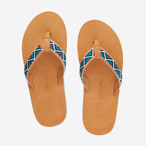 Hari Mari Men'a Fields Camino Flip Flops in wheat/multi on white background