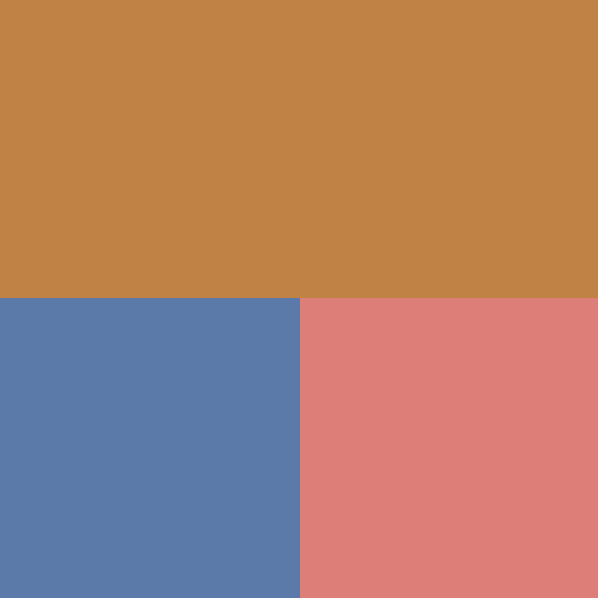 tan pink and blue color swatch