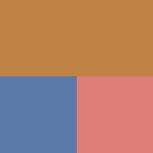 tan pink and blue color swatch
