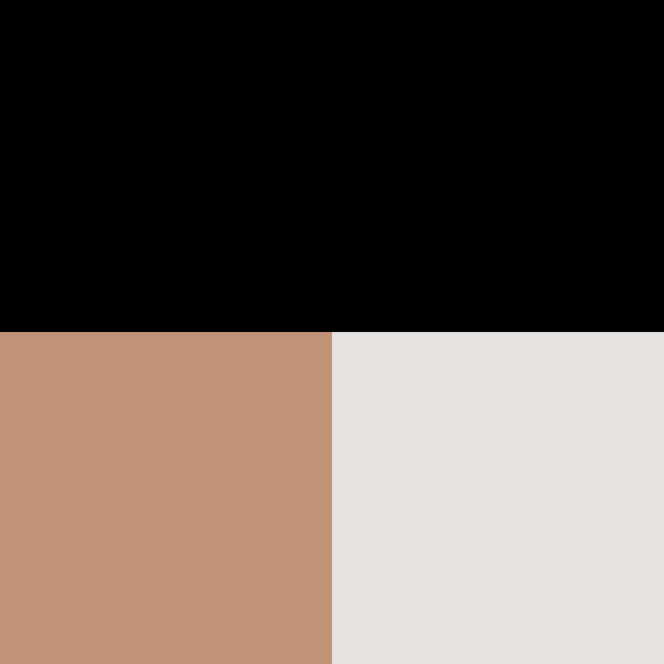 color swatch black tan and white