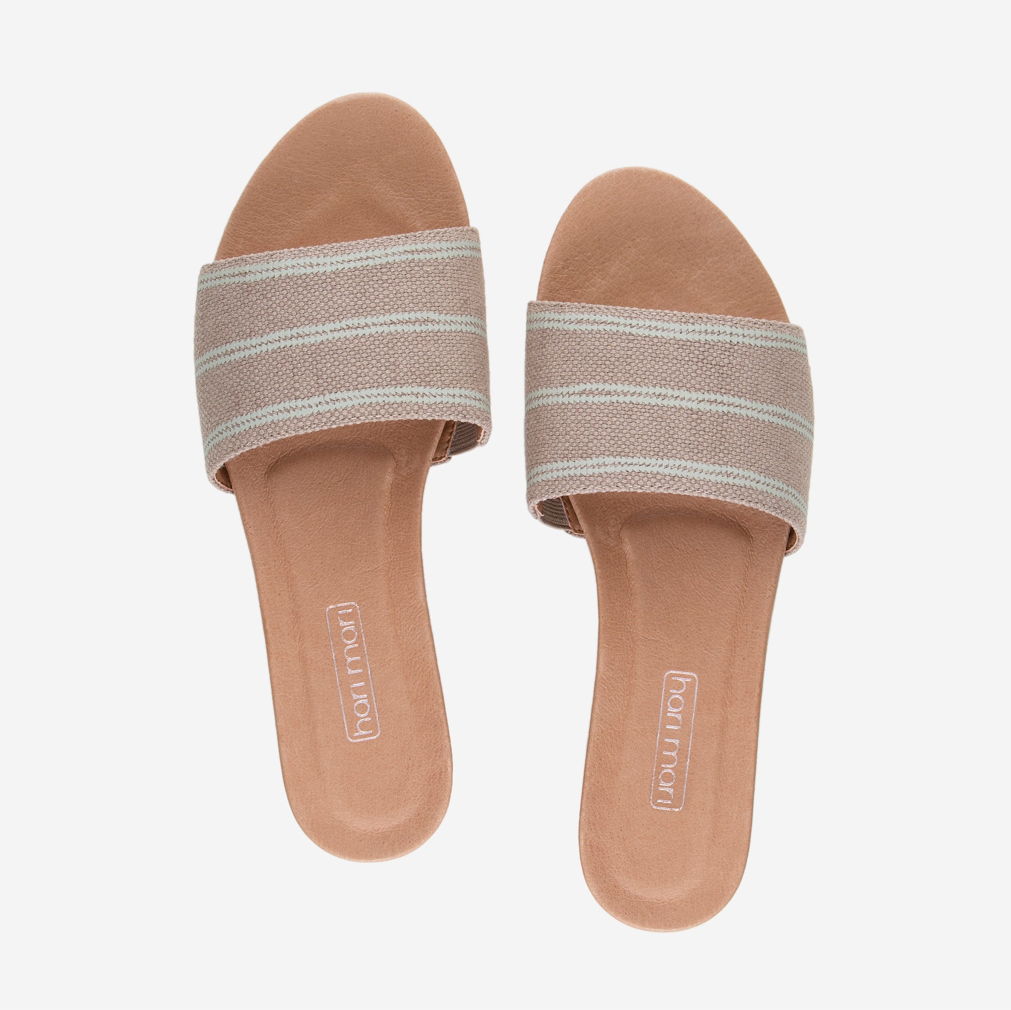 Hari Mari Sydney Woven Sandal in Natural on white background