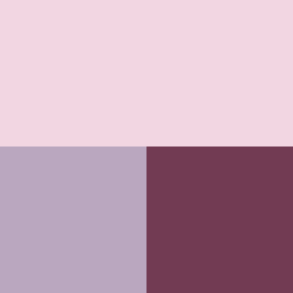 color swatch light pink, mauve and rose